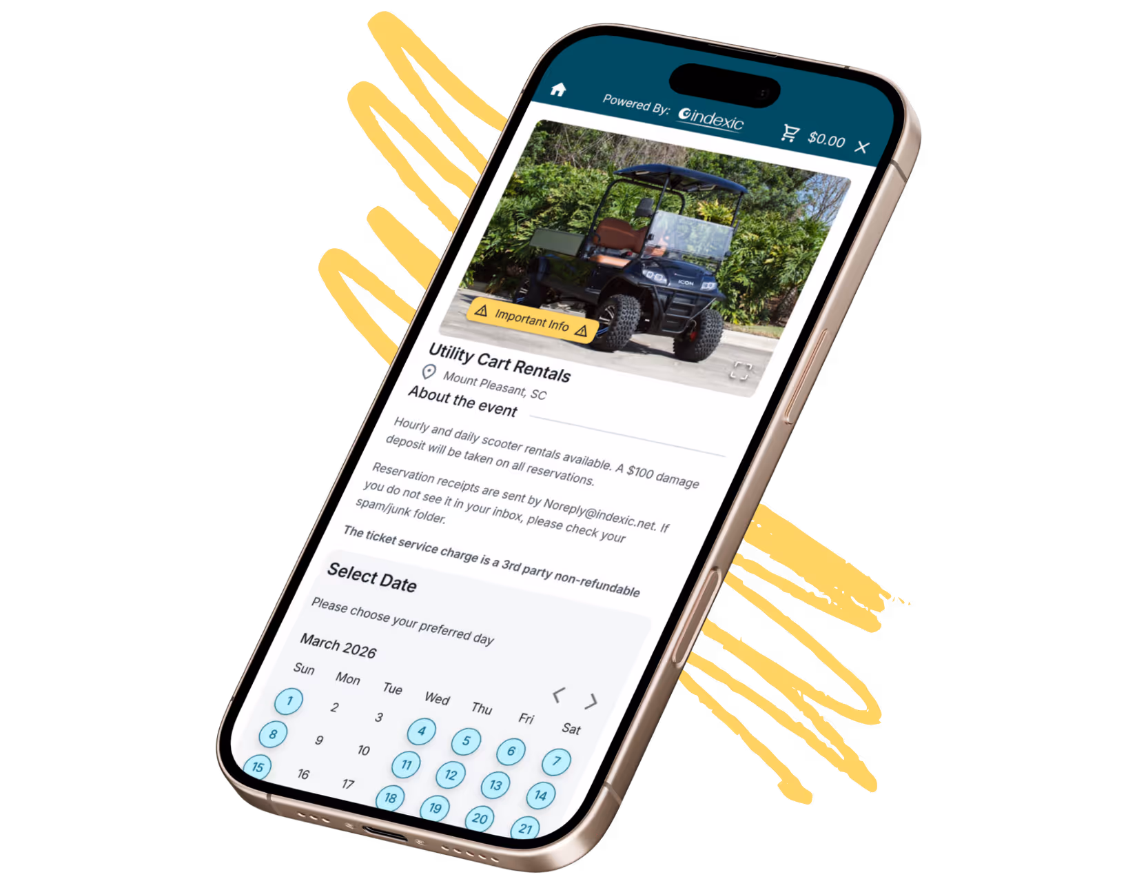 Utilty Cart Rental Booking